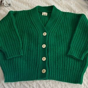 Babaa Cardigan no 19 Mini in Emerald Felted Wool